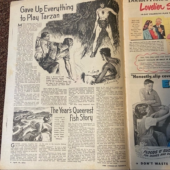 American Weekly April 16, 1944 issue. Filled with WWII-era entertainment + news. - Picture 2 of 9